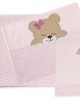 SHEET SET 3 pcs bebe SLEEPING BEARS CUB 14 120X170 PINK Cotton 100%