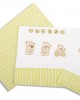 SHEET SET 3 pcs bebe TEDDY 108 120X170 WHITE/LACH/WHITE Cotton 100%