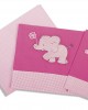 SHEET SET 3 pcs bebe ELEPHANT 122 120X170 PINK/WHITE/FUCHSIA Cotton 100%