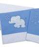 SHEET SET 3 pcs bebe ELEPHANT 123 120X170 CEL/WHITE/BLUE Cotton 100%