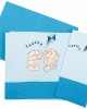 SHEET SET 3 pcs bebe PAPER 90 120X170 CEL/WHITE/BLUE Cotton 100%