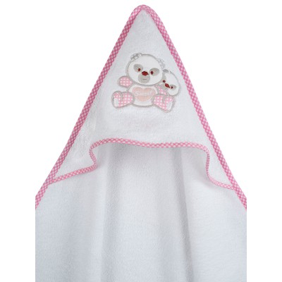 Κάπα κεντητή Panda Pink 75x75