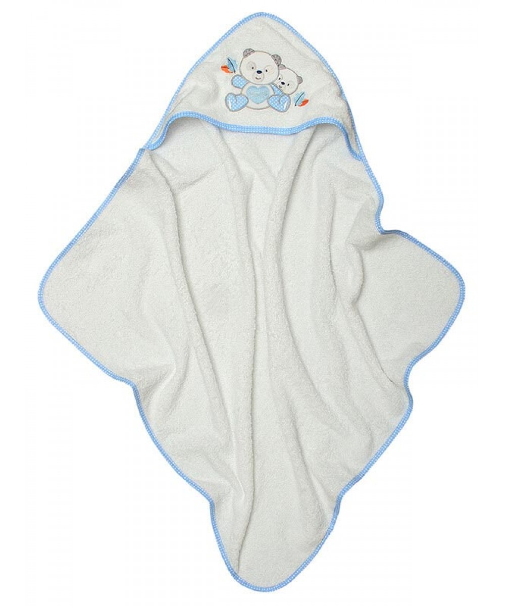 Embroider's cape Panda Blue 75x75