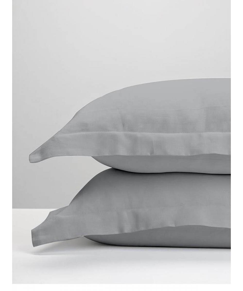 Cushion covers Oxford Satin Light Gray 50x70