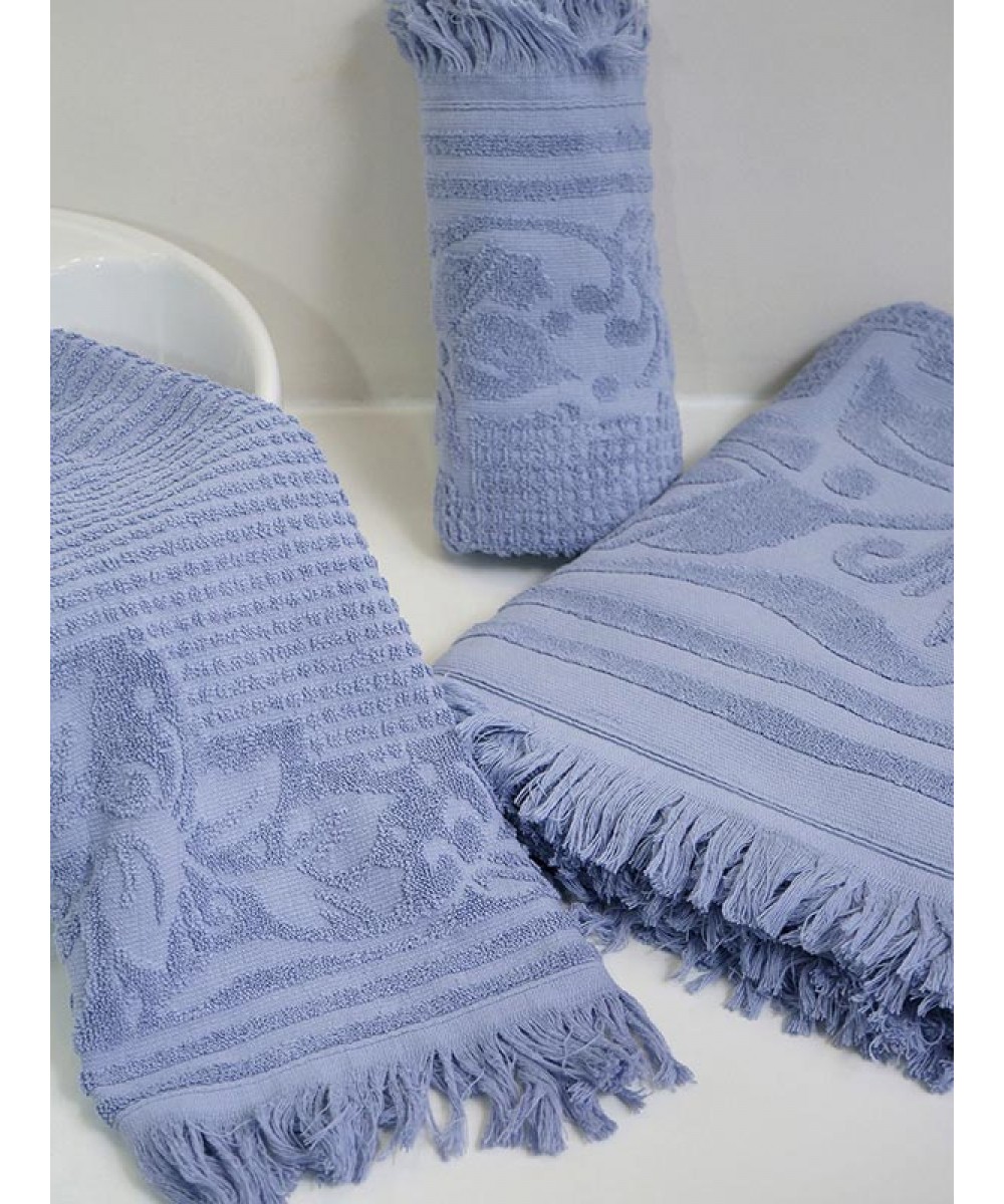 Croci 7 Blue Bathroom Towel (80x150)