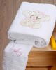 Set of embroidered towels Couple 06 White/Pink