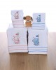 Set of embroidered towels Elephant 03 Pink