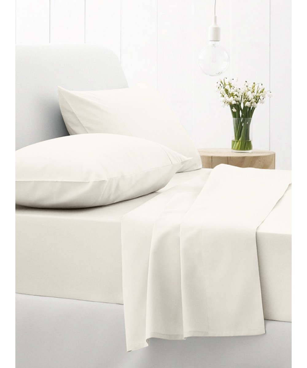 Cotton Feelings fitted sheet with elastic 100 White Single (100x200 30)