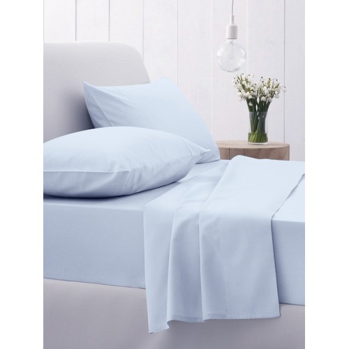 Σετ Σεντόνια Cotton Feelings 103 Light Blue Μονό με λάστιχο(105x205 30)