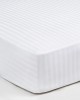 Fitted sheet Satin Stripes with elastic Double (160x200 40)