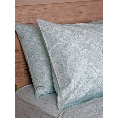 Sheet Set Cotton Feelings 2040 Aqua King Size (260x270)