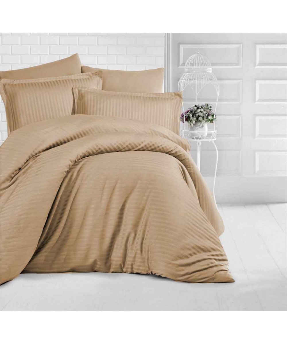 SHEET SET SOFT SATIN MOCHA 160X240 LINEAHOME