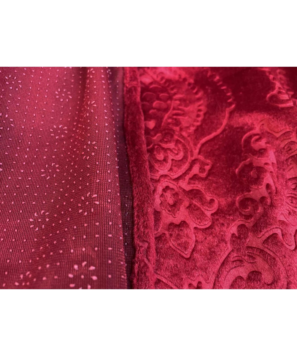 NON-SLIP BAROQUE BURGUNDY VELVET INDIVIDUAL 180X320 LINEAHOME