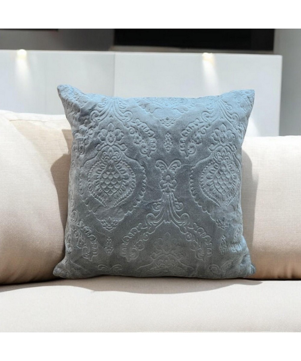 VELOR BAROQUE CUSHION GRAY 45X45 LINEAHOME