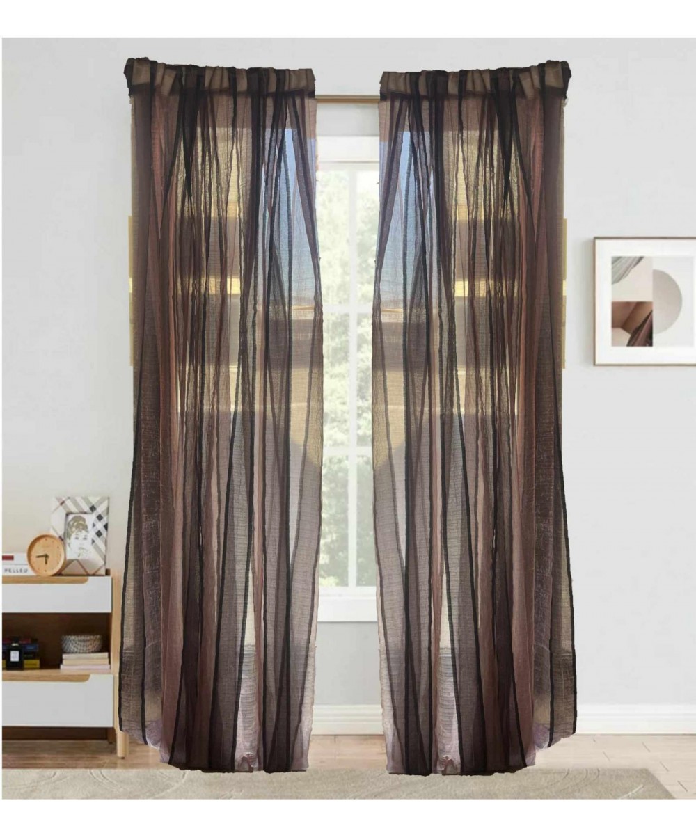 CURTAIN WITH TREES BURGUNDY BLACK 280X300 LINEAHOME