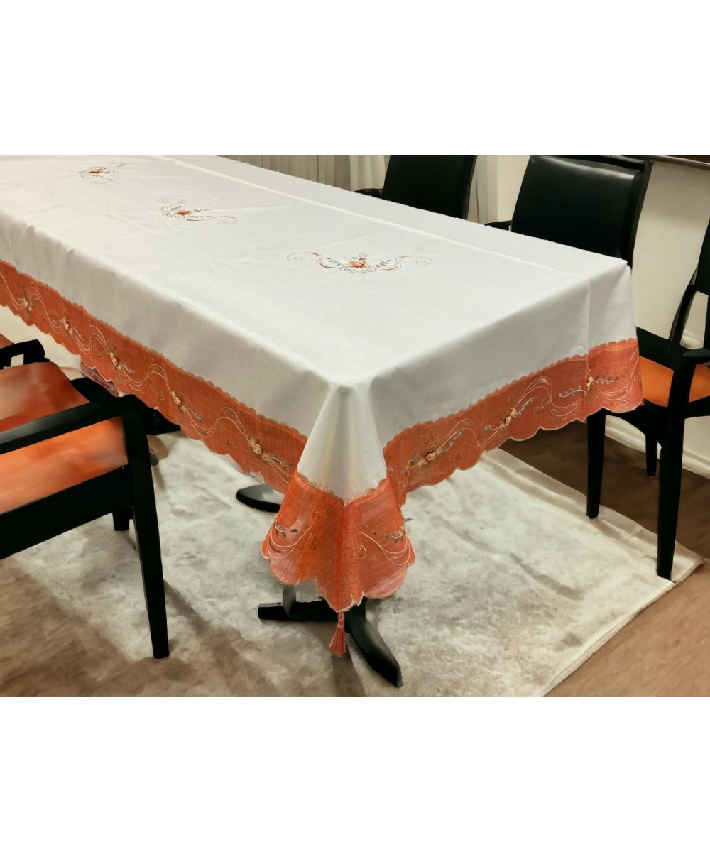 TABLECLOTH EMBROIDERED WITH PROMENADE 180X220 LINEAHOME