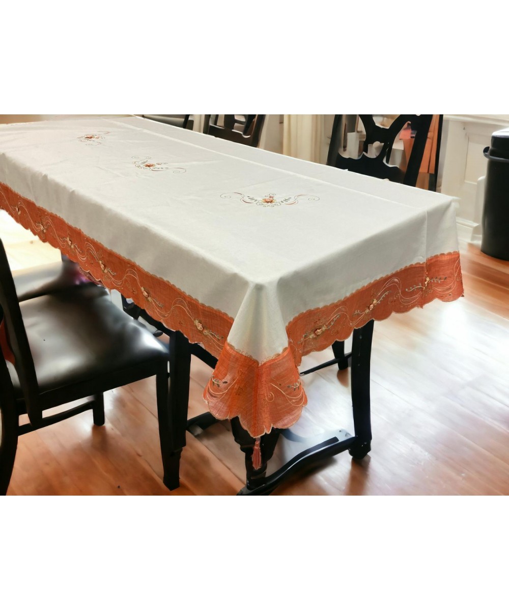 TABLECLOTH EMBROIDERED WITH PROMENADE 180X220 LINEAHOME