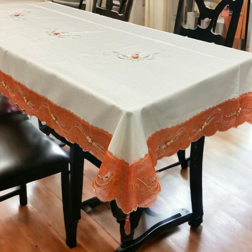 TABLECLOTH EMBROIDERED WITH PROMENADE 180X220 LINEAHOME