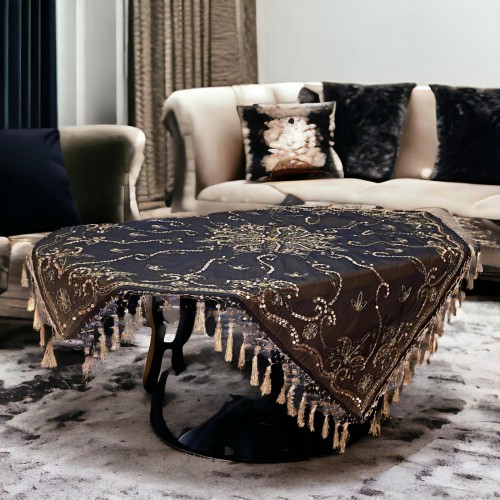 5PCS SAIRA INDIAN HAND FRAME SET BLACK / GOLD LINEAHOME