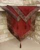 SET OF 4PCS INDIAN TAFTA BURGUNDY FRAMES CODE.6/110 100X100 40X120 (2) 40X40 LINEAHOME