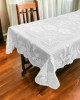 COMPLETELY KNITTED TABLE/L 180X180 HAND MERCERIZED N034 WHITE LINEAHOME