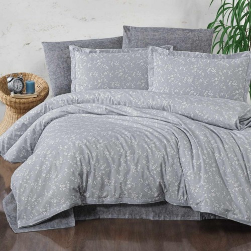 ANNABELLE PRINTED SHEET SET GRAY EXTRA DOUBLE 220X240 LINEAHOME