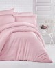 DUVET CASE SINGLE SOFT SATIN POWDER 160X240 LINEAHOME