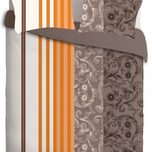 PECAN PRINTED SHEET SET ONLY 160X240 LINEAHOME