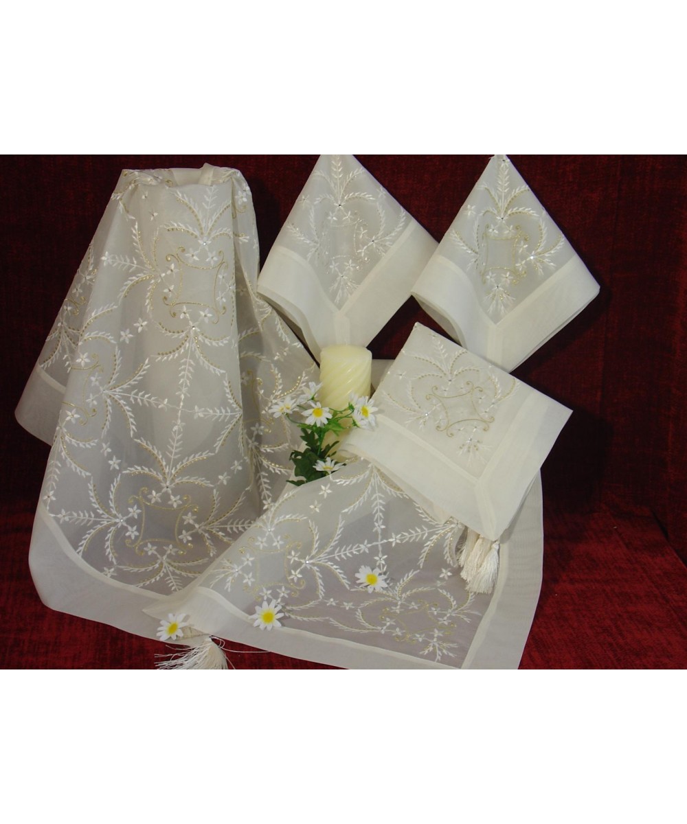 4PCS VOILE MILLET LINEAHOME FRAME SET