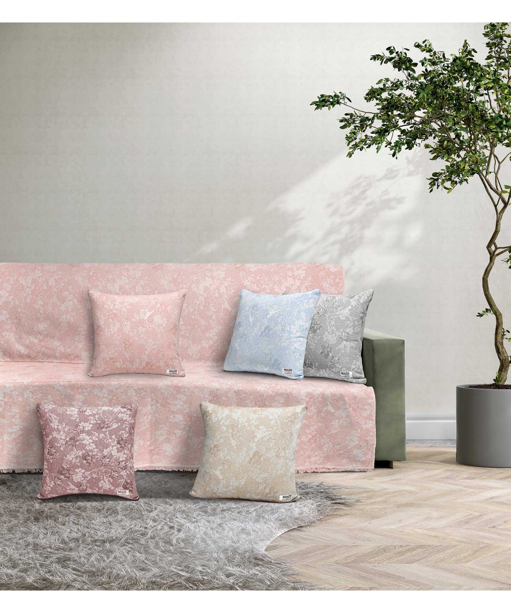 FERN PINK throw Four-seater sofa throw: 170 x 340 cm.