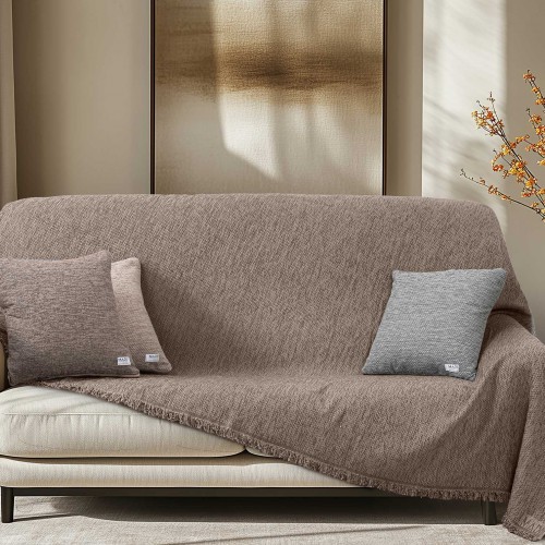 Ριχτάρι AKONIK BROWN Ριχτάρι τετραθέσιου καναπέ: 180 x 340 εκ.