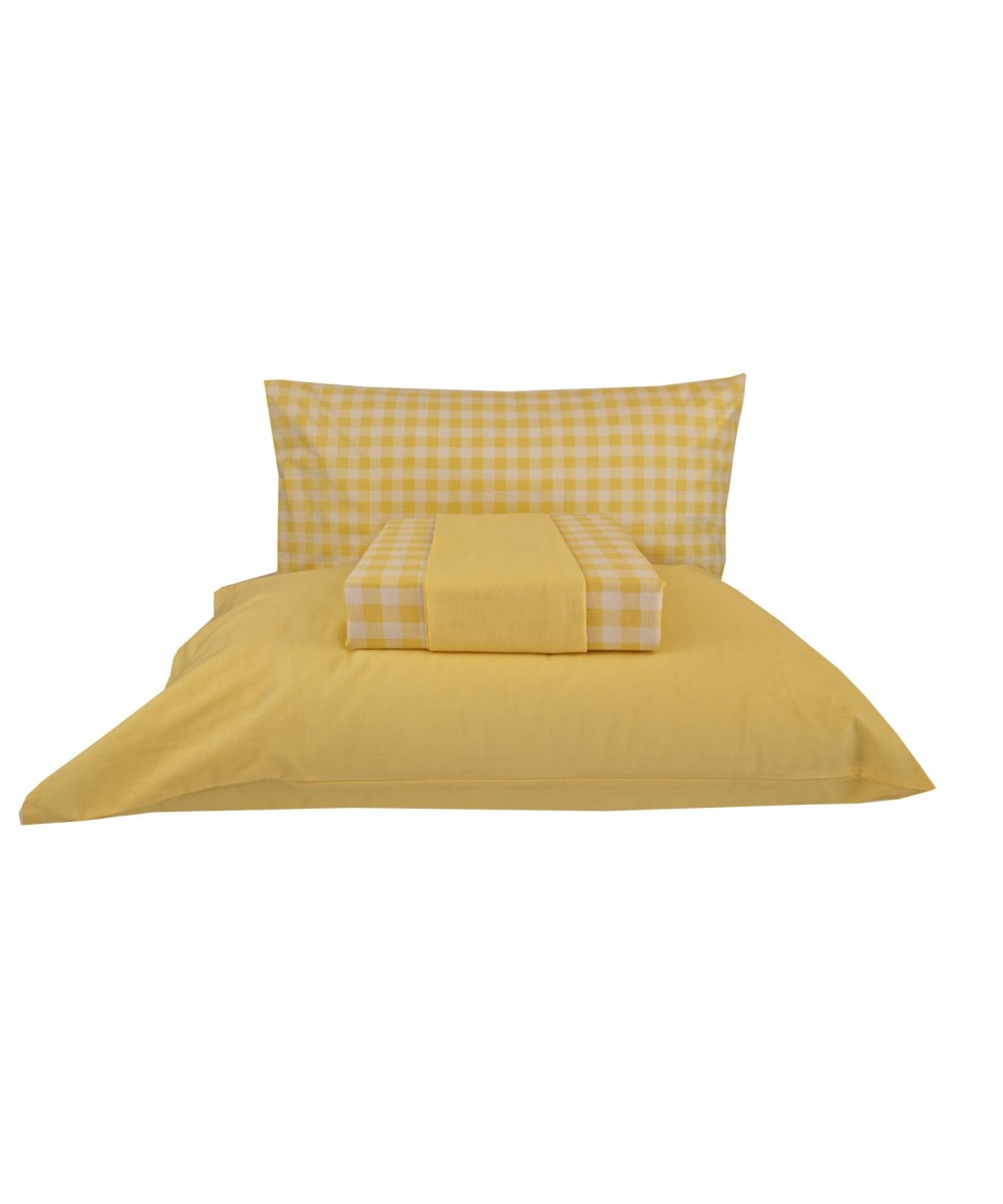 CARLA YELLOW Extra Double Sheet Set