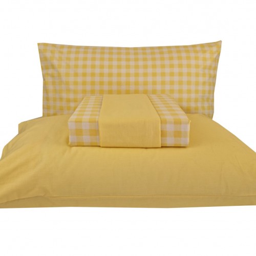 CARLA YELLOW Extra Double Sheet Set