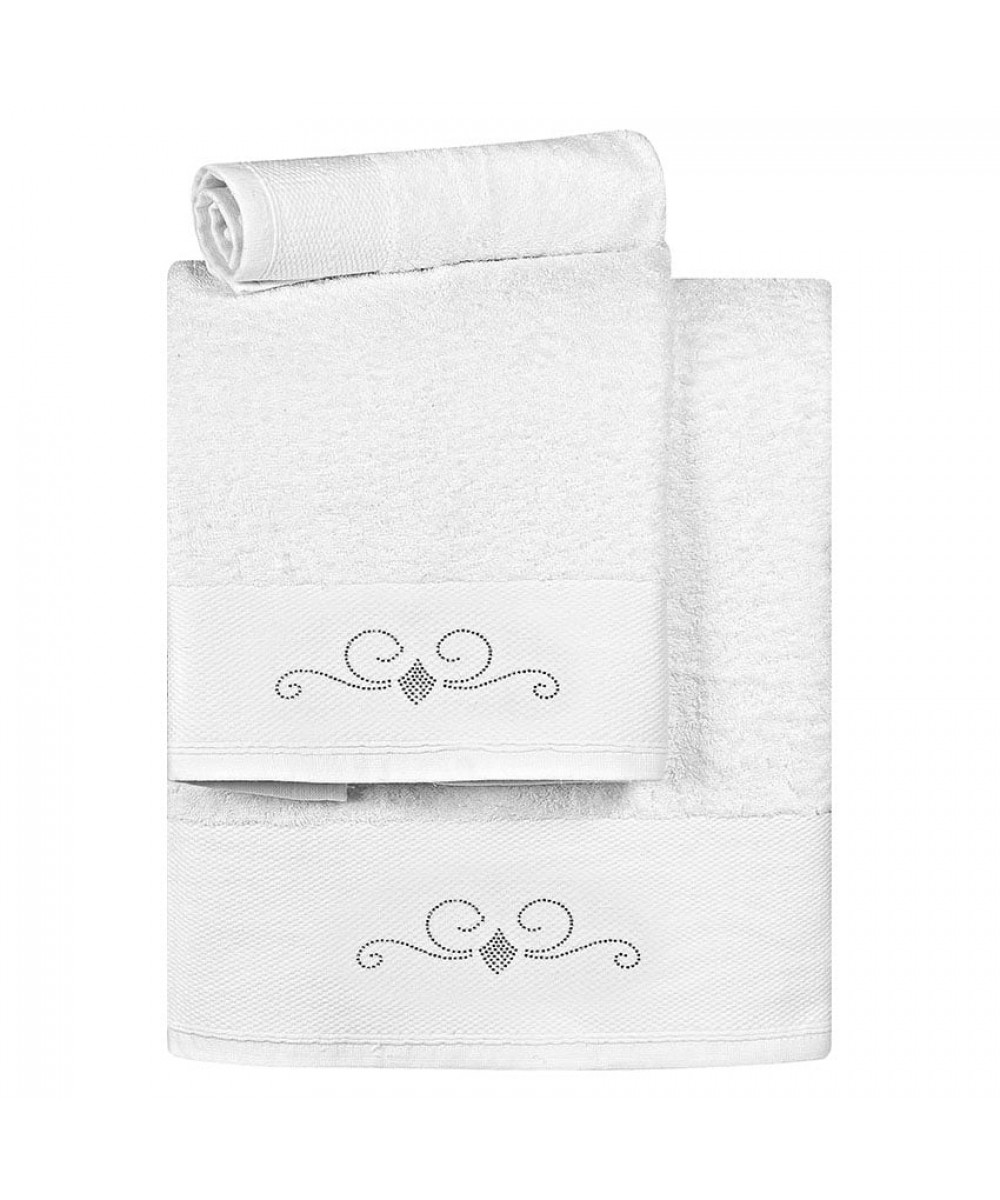 Towel set Art 3170 Set of 3 pcs White Beauty Home