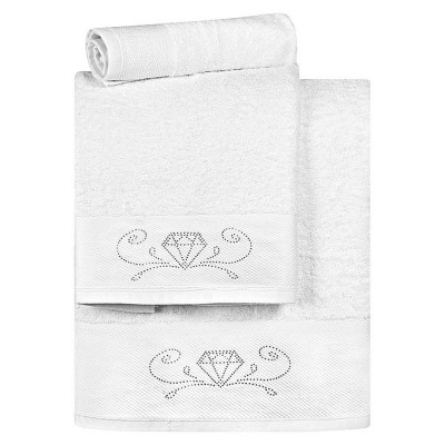 Towel set Art 3172 Set of 3 pcs White Beauty Home