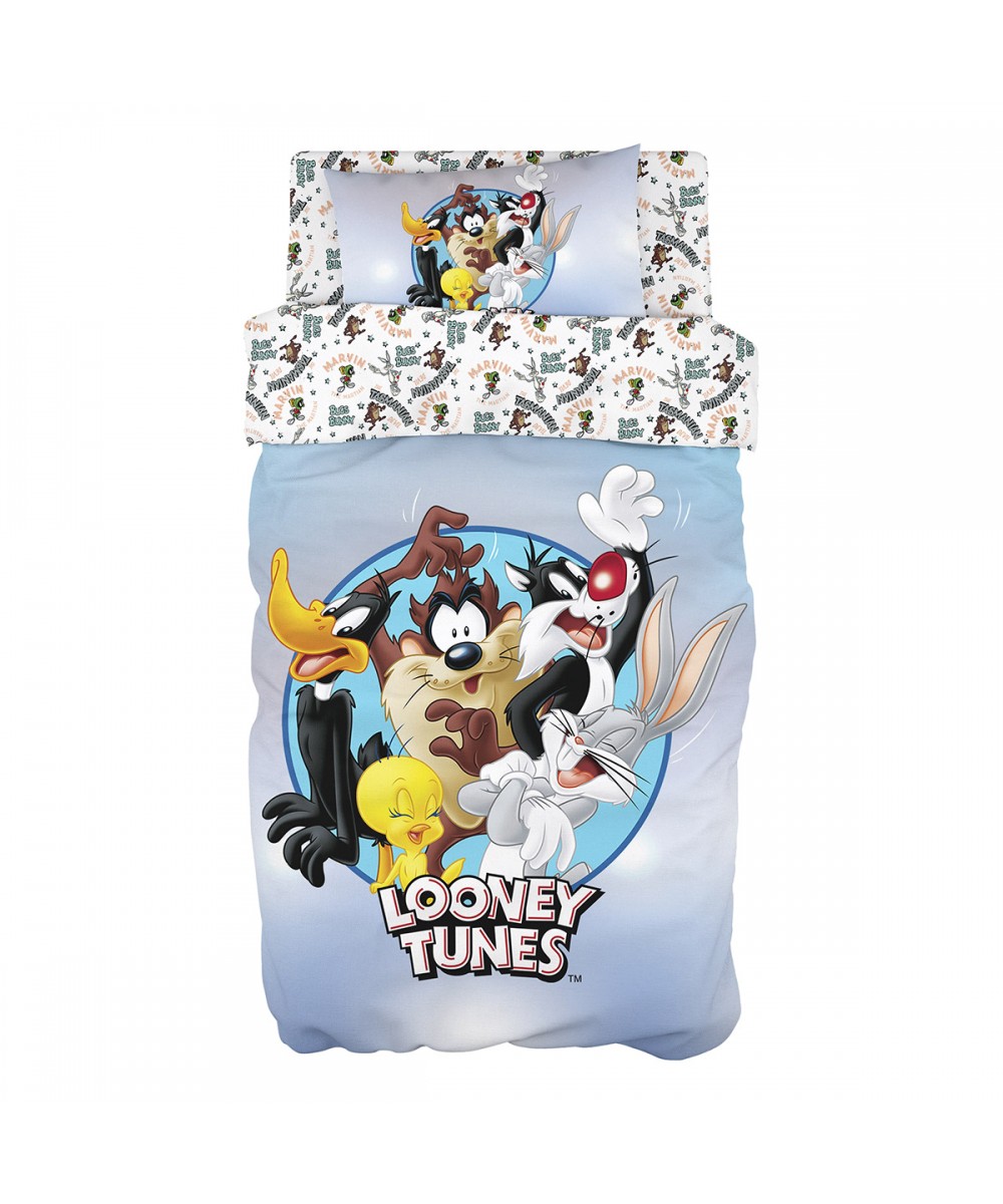 Σετ πάπλωμα μονό Art 6189 Looney Tunes 160x240 Εμπριμέ   Beauty Home