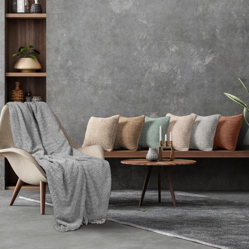 Three-seater Lamb Art Throw 8571 180x300 Gray Beauty Home