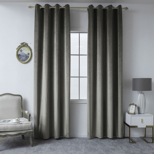 Velvet shading curtain with 8 metal rings Art 8399 140x270 Mink Beauty Home