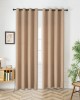 Medium shade curtain with 8 metal rings Illusion Art 8445 140x270 Sand Beauty Home