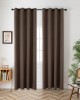 Medium shade curtain with 8 metal rings Illusion Art 8445 140x270 Brown Beauty Home