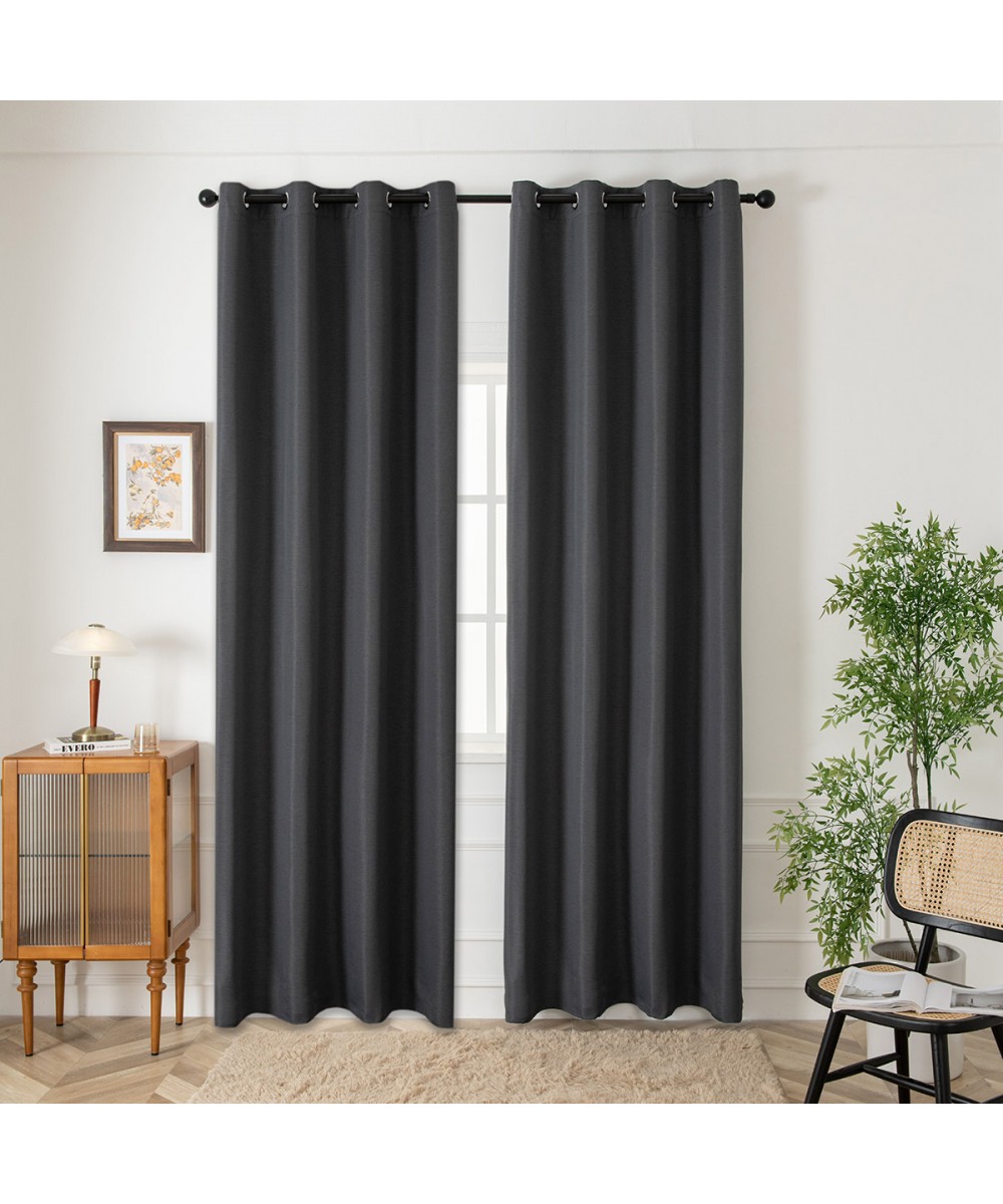 Blackout jacquard shading curtain fabric Glare Art 8444 Φ280 Anthracite Beauty Home