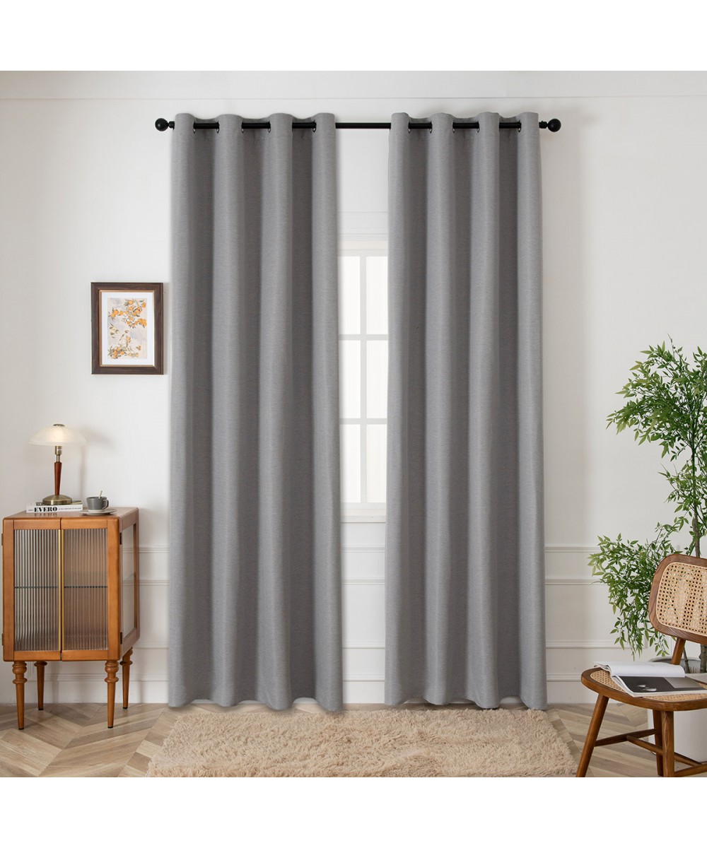 Blackout jacquard shading curtain fabric Glare Art 8444 Φ280 Gray Beauty Home