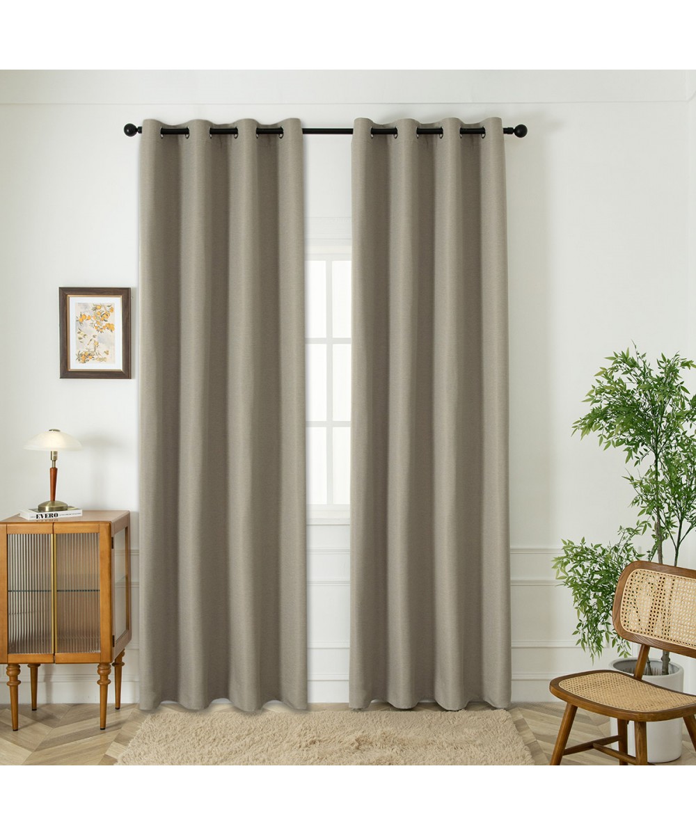 Blackout jacquard shading curtain fabric Glare Art 8444 Φ280 Sand Beauty Home