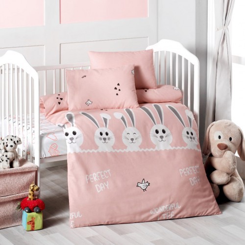 Baby sheet set Art 5603 100x150 Salmon Beauty Home