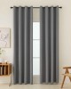 Full Blackout Shading Curtain Fabric Total Art 8446 Fabric Φ280 Anthracite Beauty Home