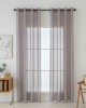 Gauze curtain monochrome with 8 metal rings Sharp Art 8448 140x270 Amethyst Beauty Home