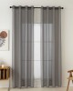 Gauze curtain monochrome with 8 metal rings Sharp Art 8448 140x270 Beige Beauty Home