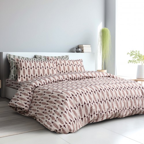 Single blanket set Barbados Art 12182 160x240 Salmon Beauty Home