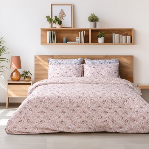 Single bedspread set Cays Art 12189 160x240 Salmon Beauty Home