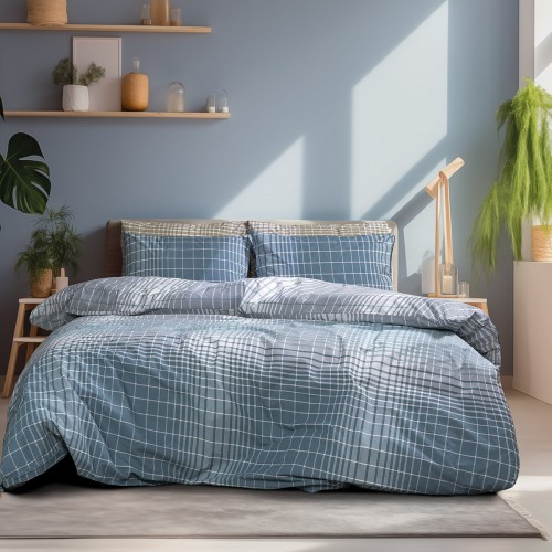 Aride Art double duvet set 12096 220x240 Petrol Beauty Home